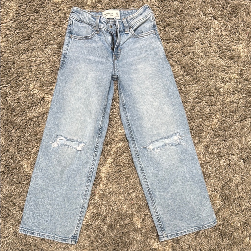 Abercrombie Kids Light Blue High-Rise Jeans